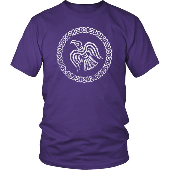 Odins Raven Norse Viking Knotwork T-ShirtT-shirtDistrict Unisex ShirtPurpleS