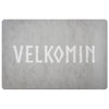 Old Norse Velkomin Welcome DoormatDoormatLight Grey