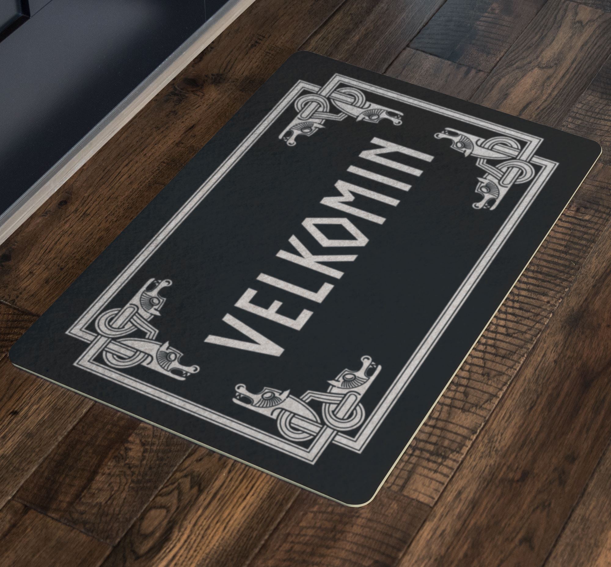 Old Norse Velkomin Welcome Doormat – Blue Pagan