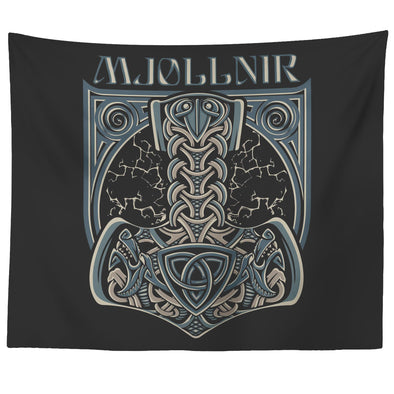 Pagan Thors Hammer Mjollnir TapestryTapestries60" x 50"