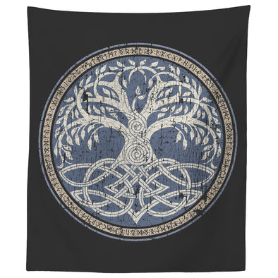 Pagan Yggdrasil Wall Tapestry DistressedTapestries60" x 50"