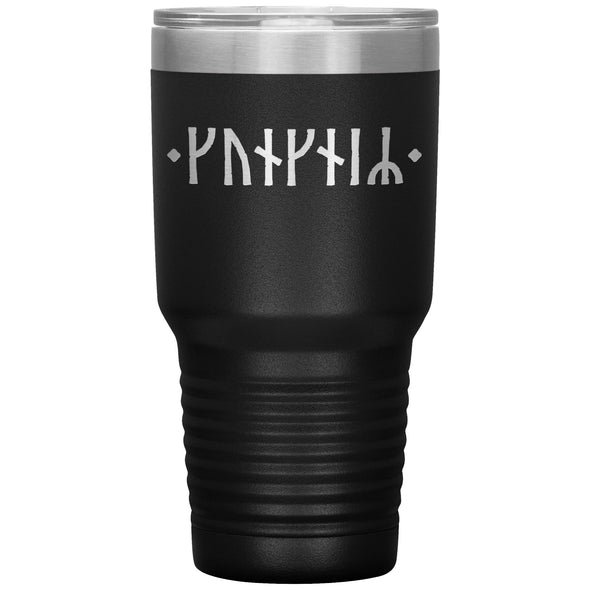 Personalized Name Norse Viking Age Runes Tumbler 30 ozTumblersBlack