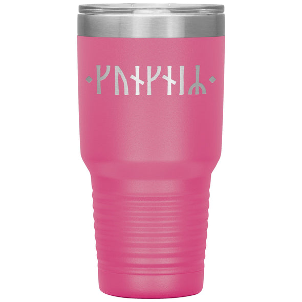 Personalized Name Norse Viking Age Runes Tumbler 30 ozTumblersPink