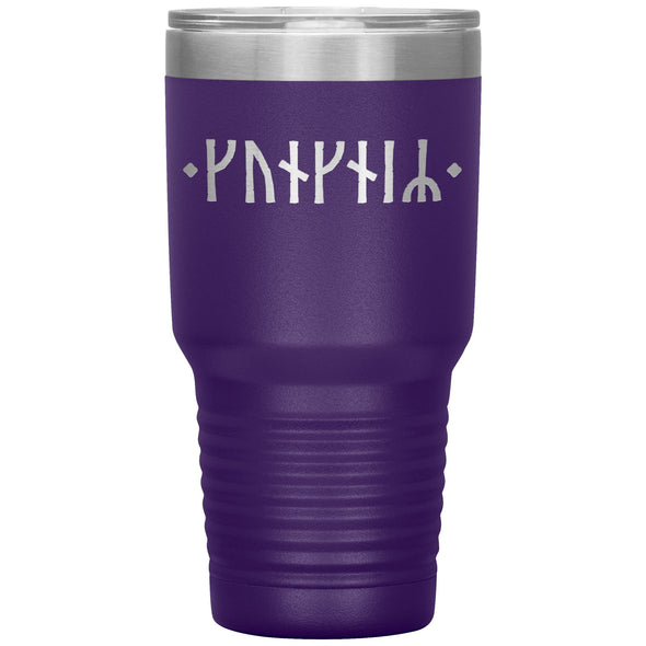 Personalized Name Norse Viking Age Runes Tumbler 30 ozTumblersPurple