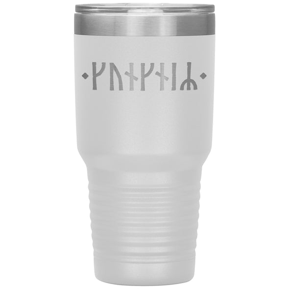 Personalized Name Norse Viking Age Runes Tumbler 30 ozTumblersWhite