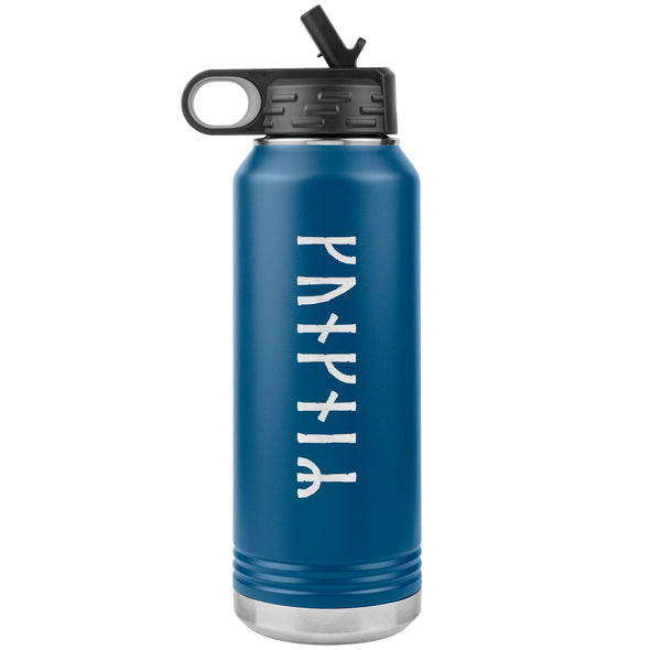 Personalized Name Runes Water Bottle TumblerTumblersBlue