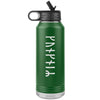 Personalized Name Runes Water Bottle TumblerTumblersGreen