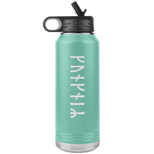 Personalized Name Runes Water Bottle TumblerTumblersTeal