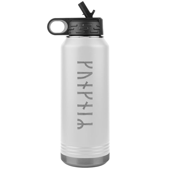 Personalized Name Runes Water Bottle TumblerTumblersWhite