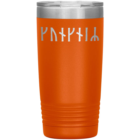 Personalized Name Viking Age Futhark Runes Tumbler 20 ozTumblersOrange