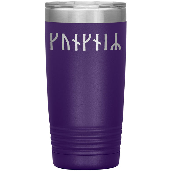 Personalized Name Viking Age Futhark Runes Tumbler 20 ozTumblersPurple