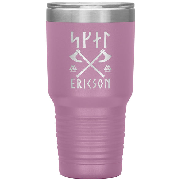 Personalized Norse Skál Runes Viking Axe Tumbler 30ozTumblersLight Purple