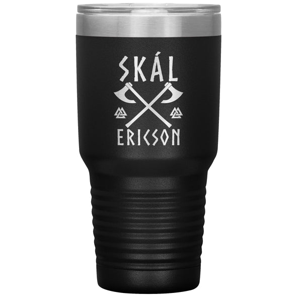 Personalized Norse Skál Viking Axe Tumbler 30ozTumblersBlack