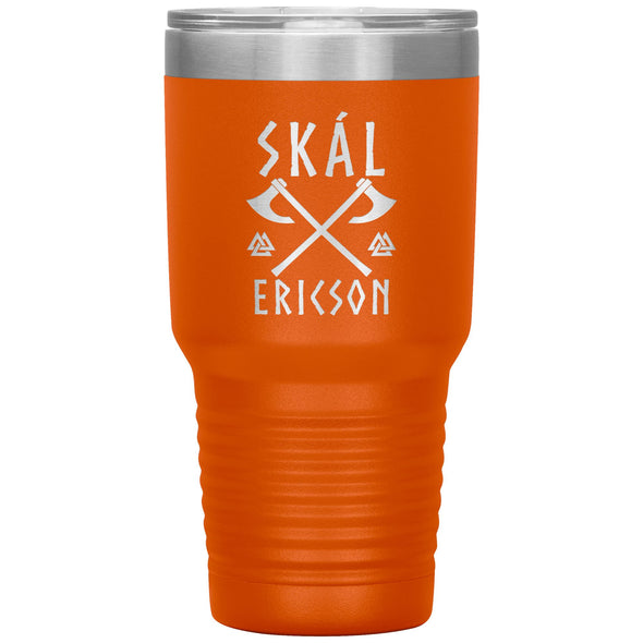 Personalized Norse Skál Viking Axe Tumbler 30ozTumblersOrange