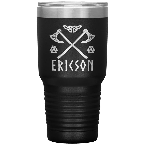 Personalized Norse Viking Axes Knotwork Tumbler 30ozTumblersBlack