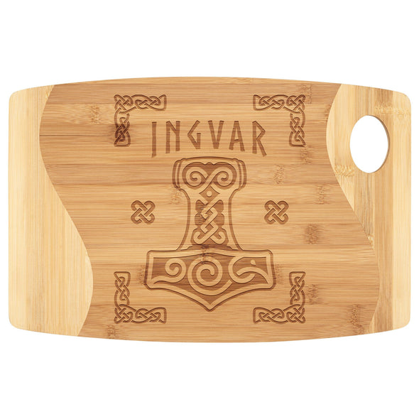 Personalized Norse Viking Mjolnir Bamboo Cutting BoardKitchenware