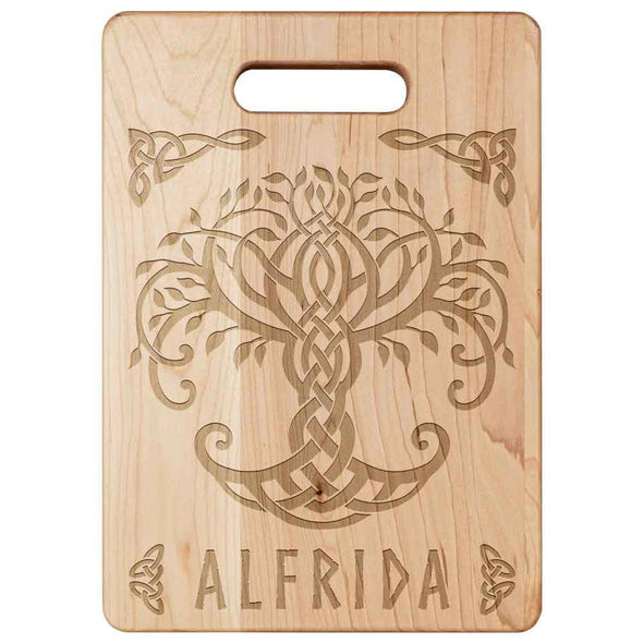 Personalized Norse Viking Yggdrasil Maple Wood Cutting Board