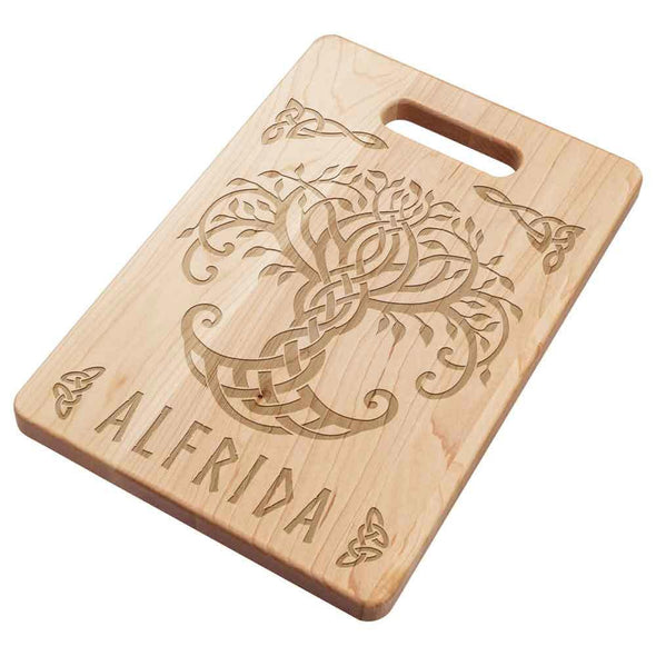 Personalized Norse Viking Yggdrasil Maple Wood Cutting Board