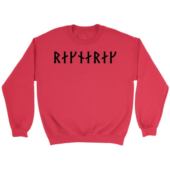Ragnarok Black Runes Crewneck SweatshirtT-shirtCrewneck SweatshirtRedS