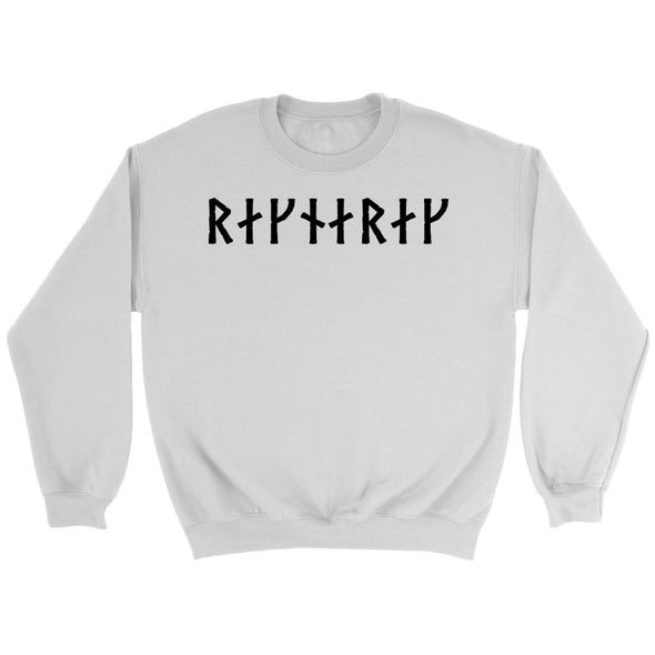 Ragnarok Black Runes Crewneck SweatshirtT-shirtCrewneck SweatshirtWhiteS