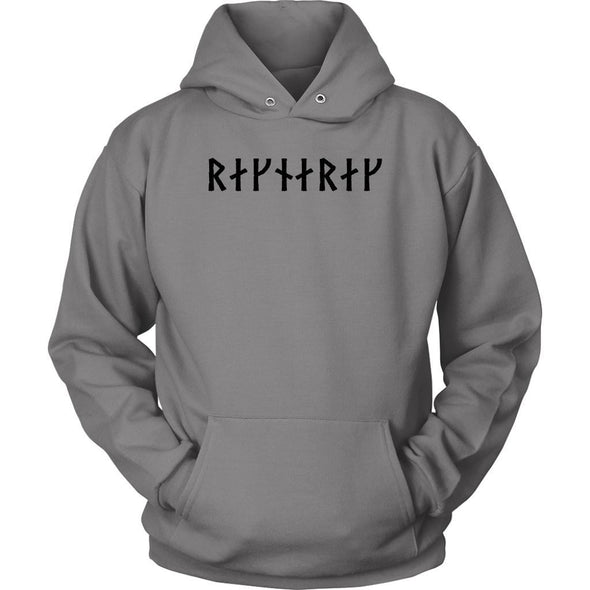 Ragnarok Black Runes HoodieT-shirtUnisex HoodieGreyS