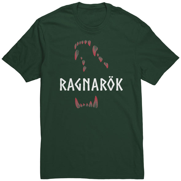 RAGNARÖK JAWS OF FENRIR COTTON T-SHIRT -updatedApparelForest GreenS