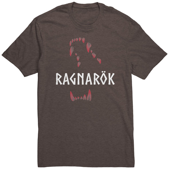 RAGNARÖK JAWS OF FENRIR COTTON T-SHIRT -updatedApparelHeather BrownS