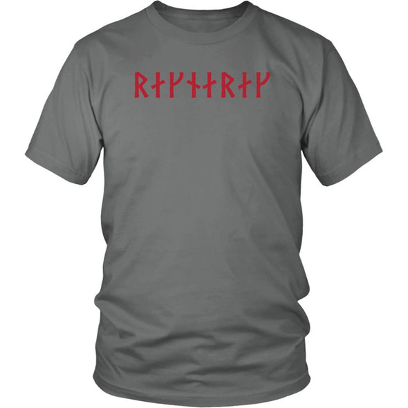 Ragnarok Red Runes Cotton T-ShirtT-shirtDistrict Unisex ShirtGreyS