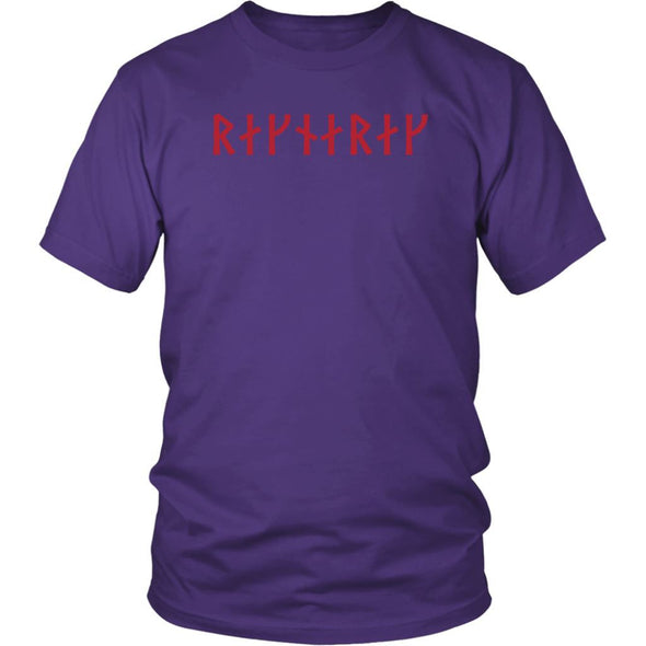 Ragnarok Red Runes Cotton T-ShirtT-shirtDistrict Unisex ShirtPurpleS