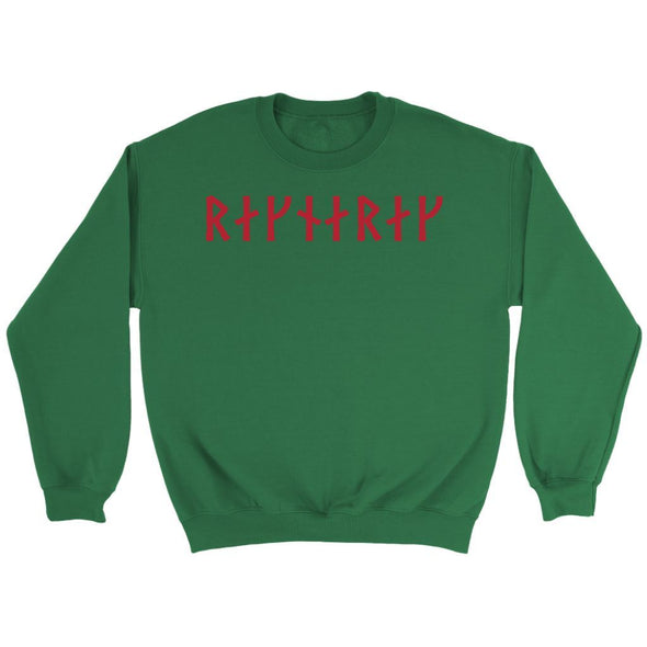 Ragnarok Red Runes Crewneck SweatshirtT-shirtCrewneck SweatshirtIrish GreenS