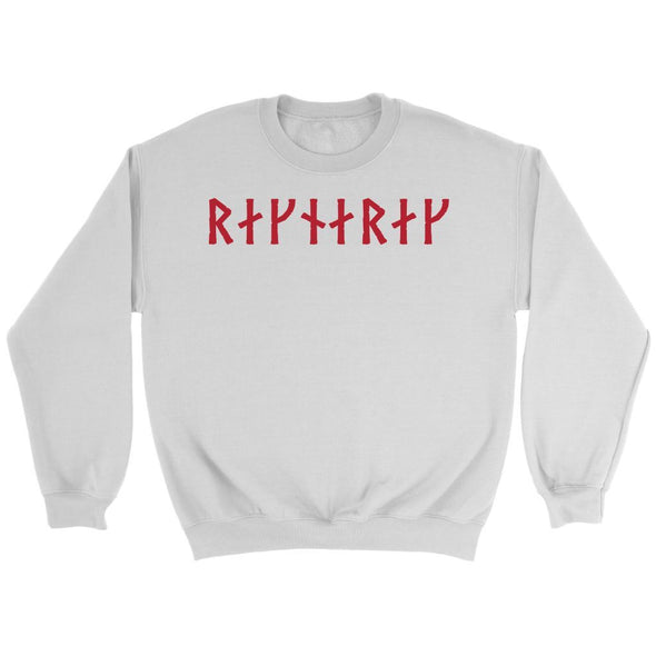 Ragnarok Red Runes Crewneck SweatshirtT-shirtCrewneck SweatshirtWhiteS