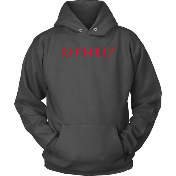 Ragnarok Red Runes HoodieT-shirtUnisex HoodieCharcoalS