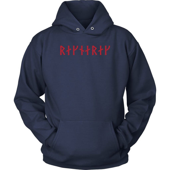 Ragnarok Red Runes HoodieT-shirtUnisex HoodieNavyS