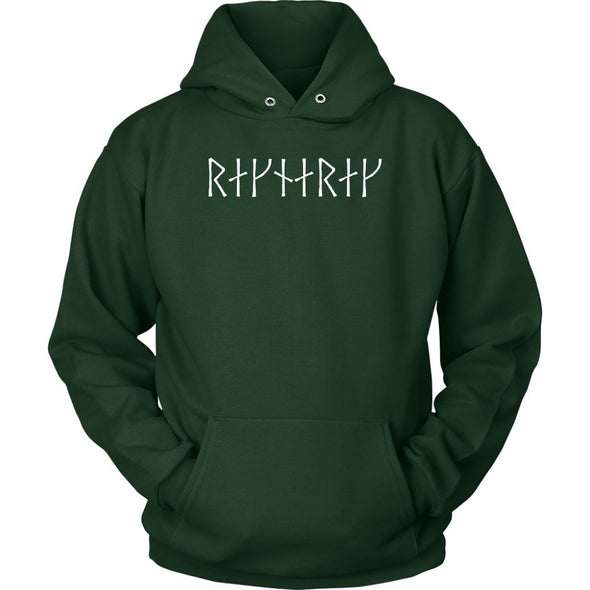 Ragnarok White Runes HoodieT-shirtUnisex HoodieDark GreenS