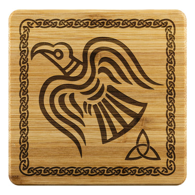 Raven Knotwork Triquetra Wood Coasters x4CoastersBamboo Coaster - 4pc