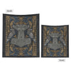 Raven Mjolnir tapestry gold blueWall Art60" X 50"