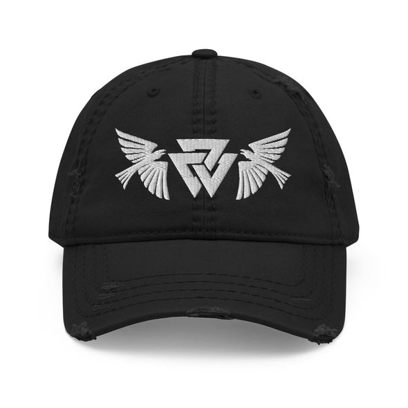 Ravens Viking Valknut Distressed Dad HatBlack