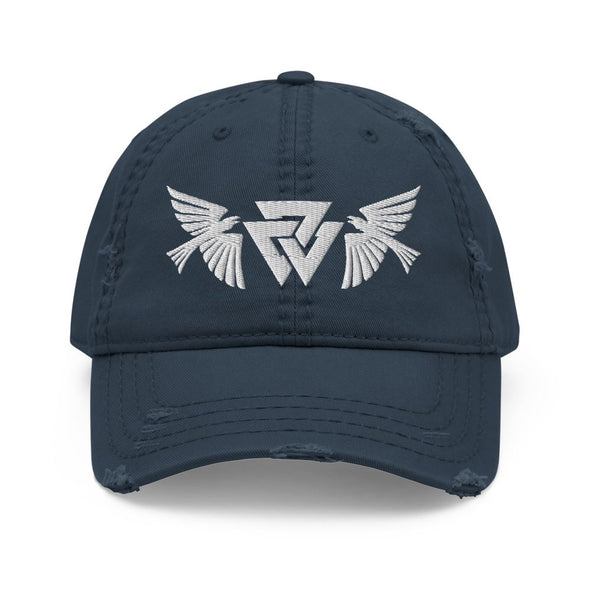 Ravens Viking Valknut Distressed Dad HatNavy