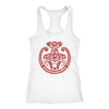 Red Mjolnir Viking Torc Racerback Tank DistressedT-shirtNext Level Racerback TankWhiteXS