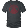 Red Odin Knotwork Ravens Cotton T-ShirtT-shirtDistrict Unisex ShirtCharcoalS