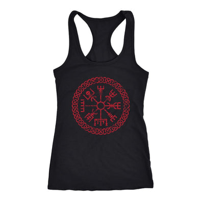 Red Vegvisir Viking Knotwork Racerback Tank TopT-shirtNext Level Racerback TankBlackXS