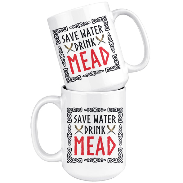 Save Water Drink Mead Knotwork Ceramic MugDrinkware