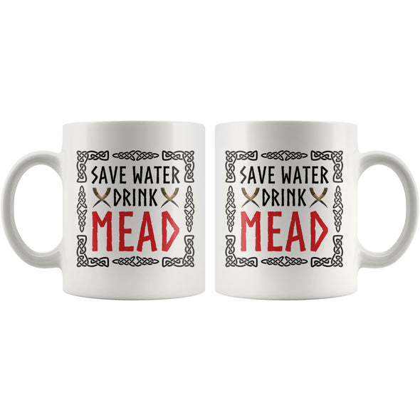 Save Water Drink Mead Knotwork Ceramic MugDrinkware