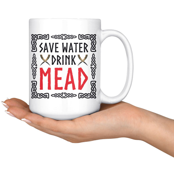 Save Water Drink Mead Knotwork Ceramic MugDrinkware