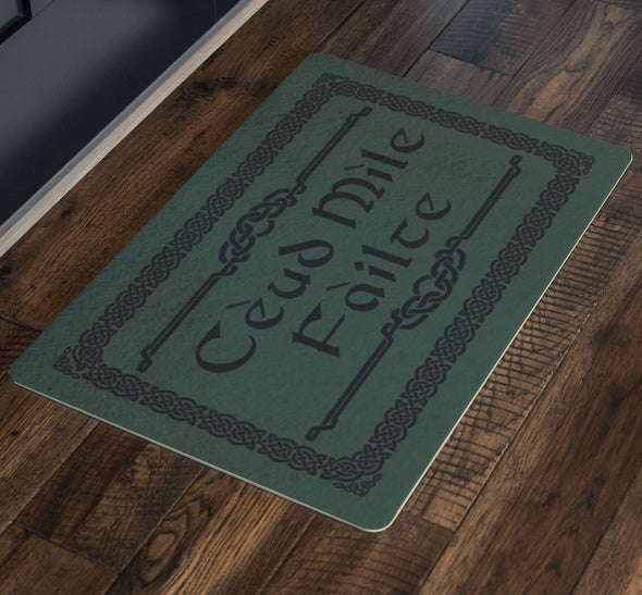 Scottish Ceud Mile Failte Scots Gaelic Doormat Hundred Thousand WelcomesDoormat