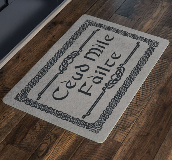 Scottish Ceud Mile Failte Scots Gaelic Doormat Hundred Thousand WelcomesDoormat