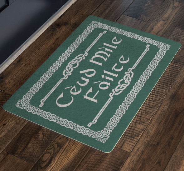 Scottish Ceud Mile Failte Scots Gaelic Hundred Thousand Welcomes DoormatDoormat