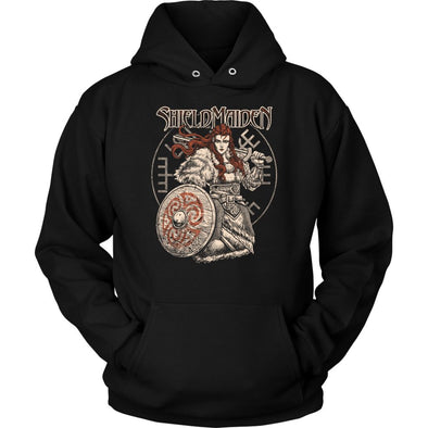 Shield Maiden HoodieT-shirtUnisex HoodieBlackS