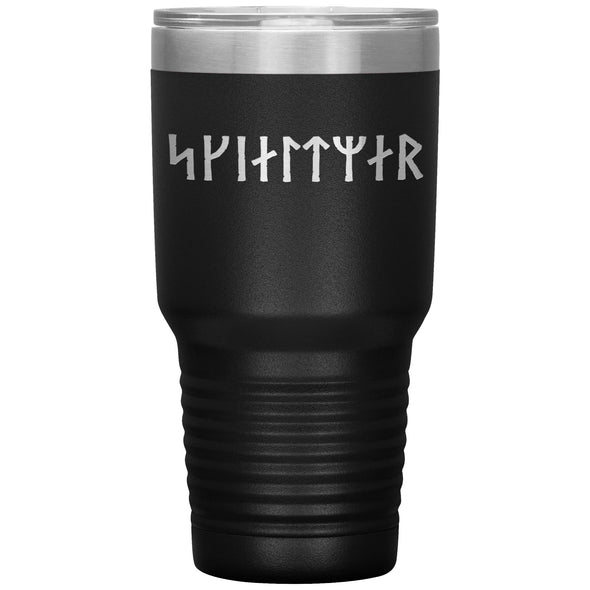 Shield Maiden Norse Futhark Runes Etched Tumbler 30ozTumblersBlack