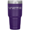 Shield Maiden Norse Futhark Runes Etched Tumbler 30ozTumblersPurple